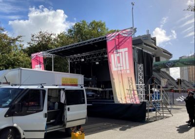 Stageline SL100 Lot Party Palmerston North — Peak Audio stage hire