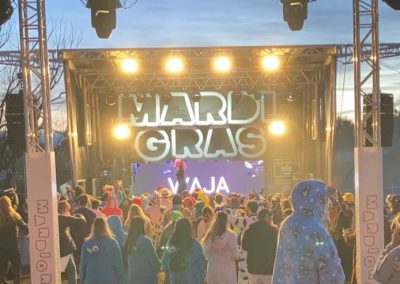 Stageline SL100 Mardi Gras Ohakune 2021 — Peak Audio stage hire