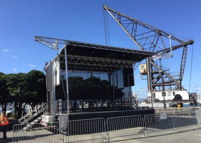 Stageline SL100 Odlins Plaza 2020 — Peak Audio stage hire