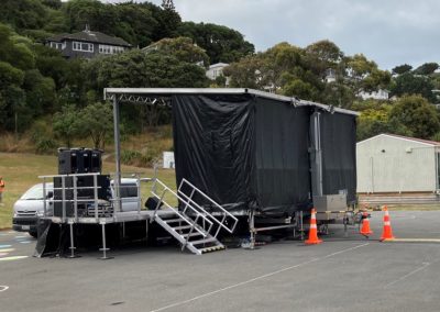 Stageline SL75 Kahurangi School — Peak Audio stage hire