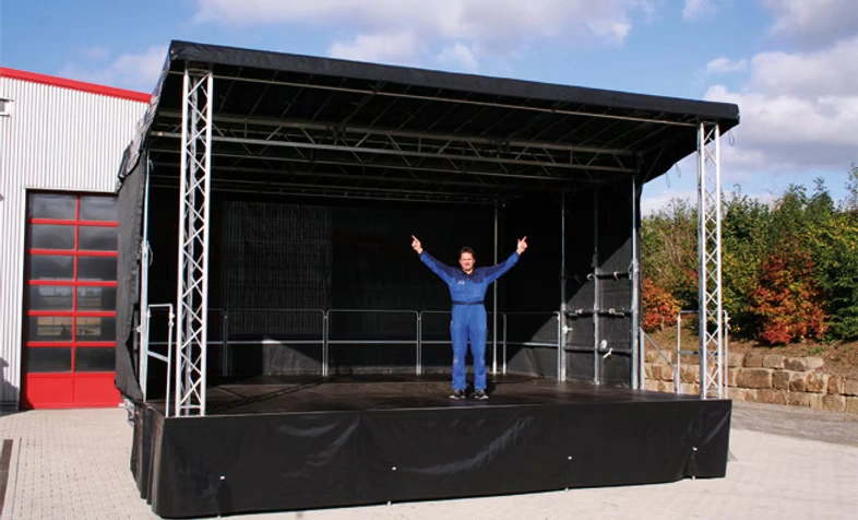 Stagemobil L mobile stage in use at an event