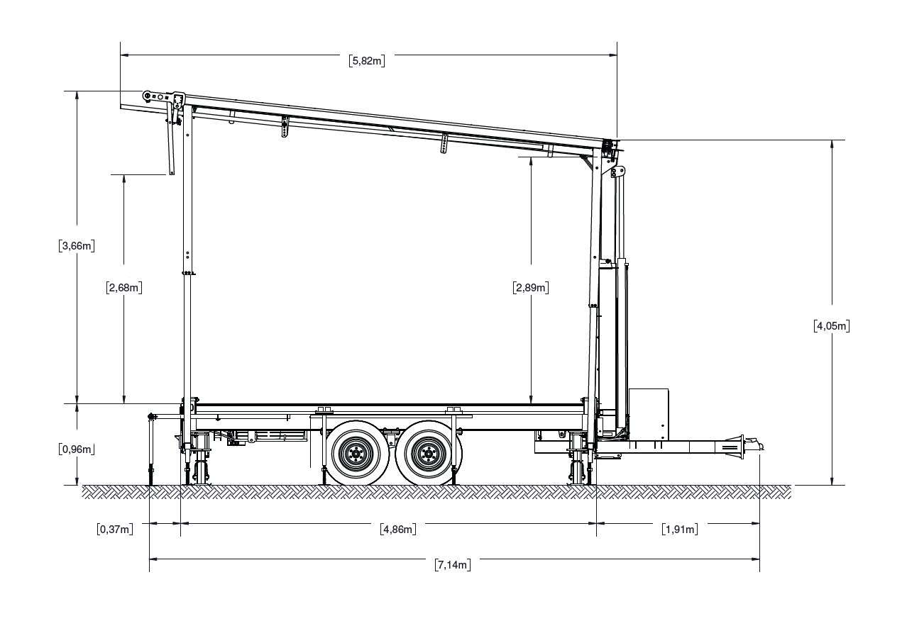 Stageline SL75 side elevation drawing